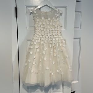 Oscar de la renta white/off white formal girls dress